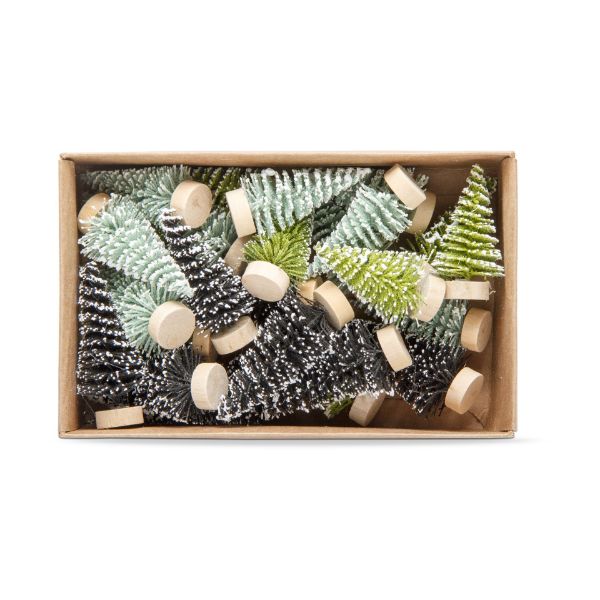 Mini Trees, Sold As A Set Of 24, Green