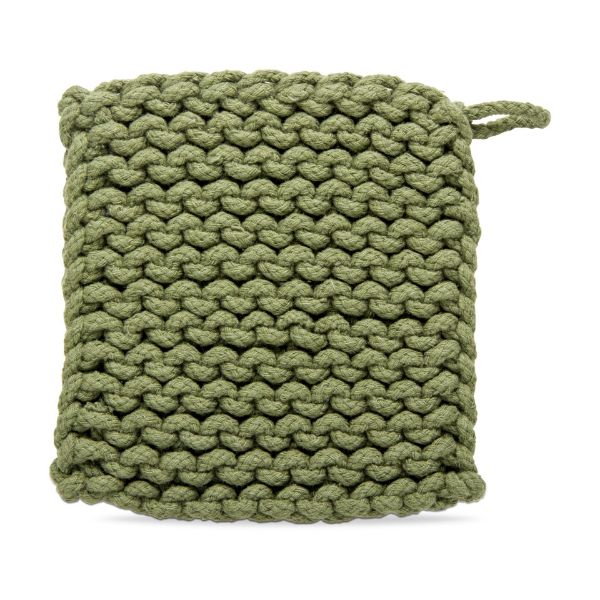 Crochet Potholder Trivet Olive