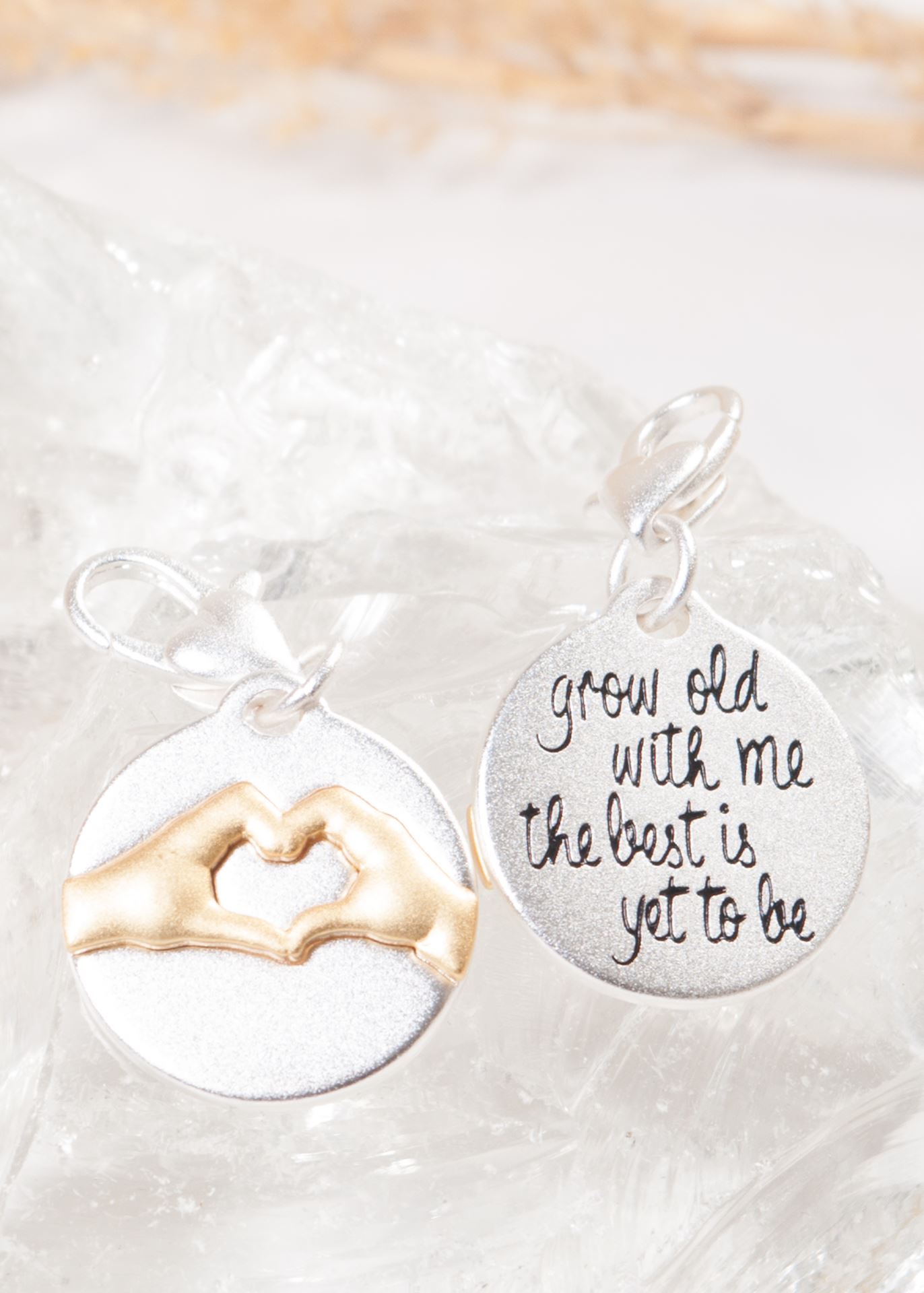 Medallion Charm - Hand Heart - AMANDA BLU