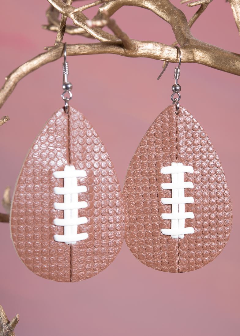 71145 LEATHER TEARDROP EARRING