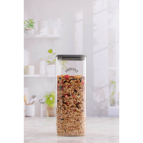 Kilner Fresh Storage Square Glass Jar - 3.5 Litre