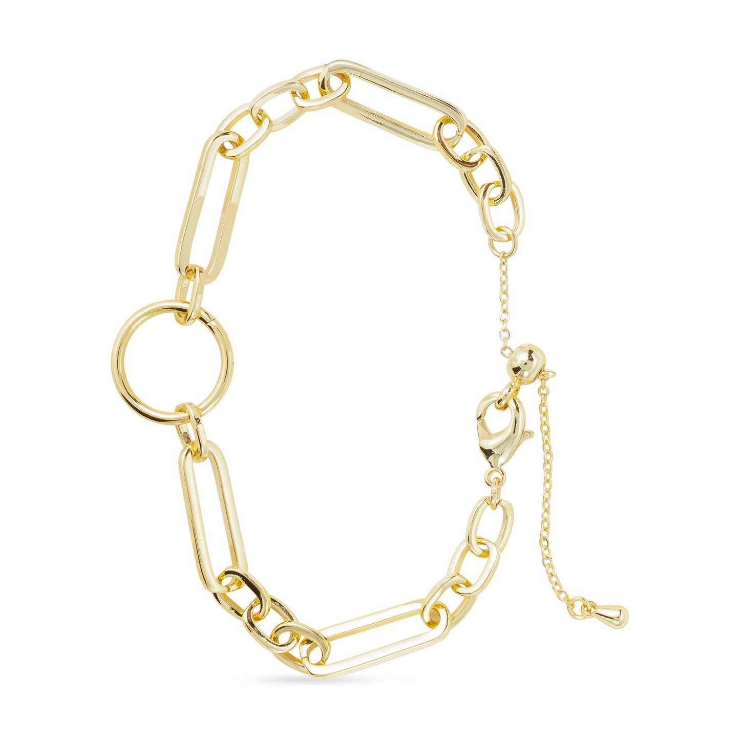 'Add A Charm' Bracelet | Blu Charm Collection: Yellow Gold / Mixed Link