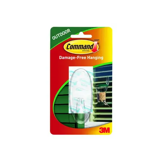 COMMAND OUTDOOR HOOK CLEAR LG