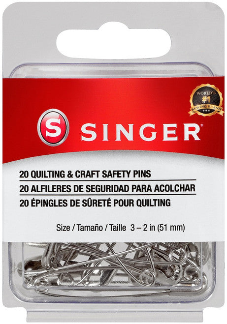 Singer Quilting & Craft Safety Pins-Size 3 20/Pkg 00206