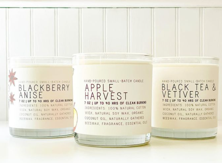 Apple Harvest - Just Bee Candles: 7 oz (up to 40 hrs of clean burning)