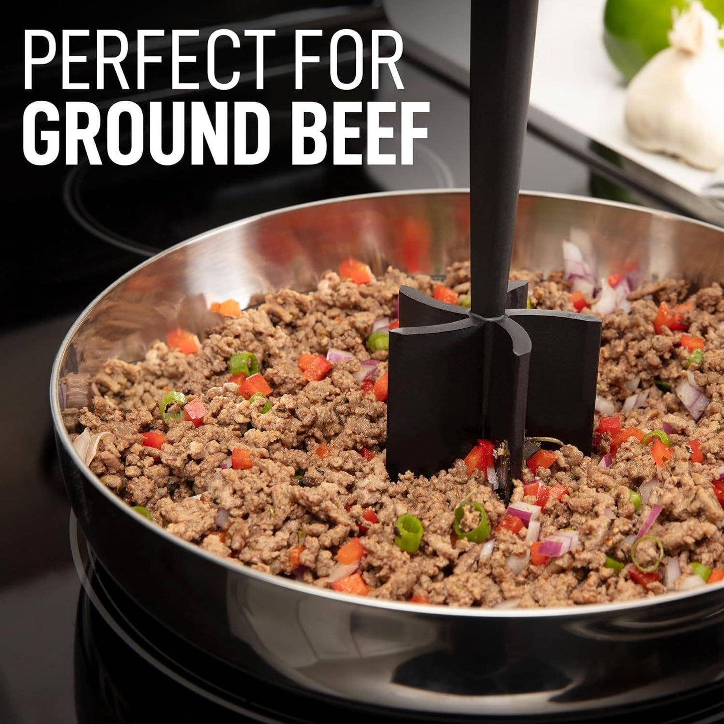 Z-MTCHP-RG-RD Premium Ground Meat Chopper Tool: Red