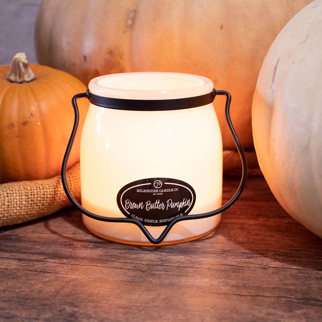 16 oz Butter Jar Soy Candle: Brown Butter Pumpkin