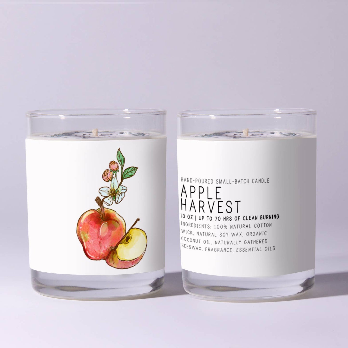 Apple Harvest - Just Bee Candles: 7 oz (up to 40 hrs of clean burning)