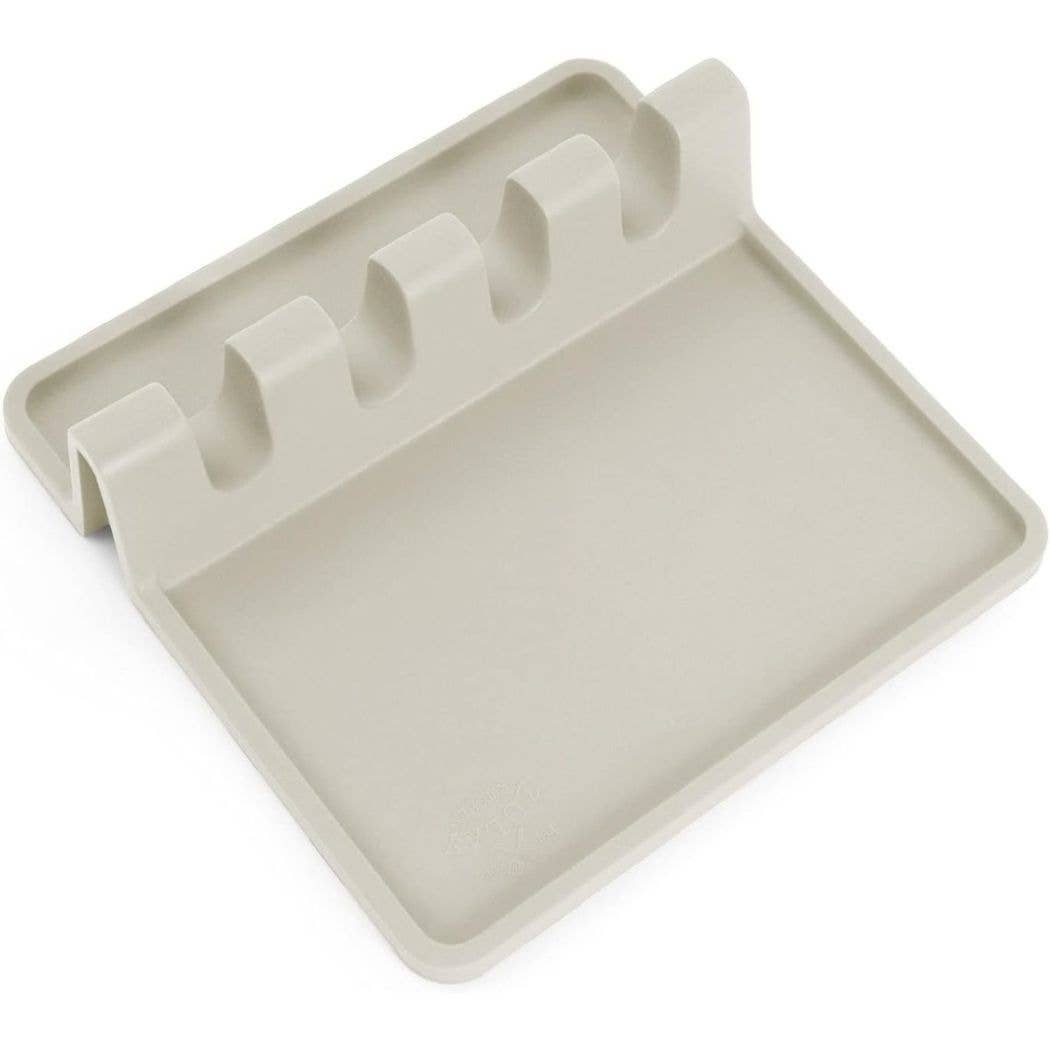 Silicone Utensil Rest with Drip Pad for Multiple Utensils: Chive Blossom