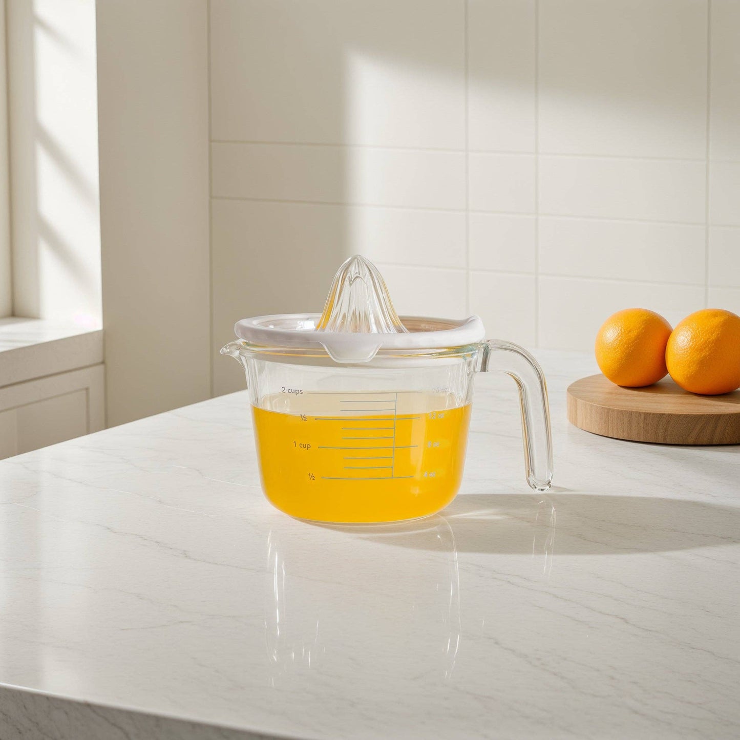 Measuring Cup with Juicer: Red