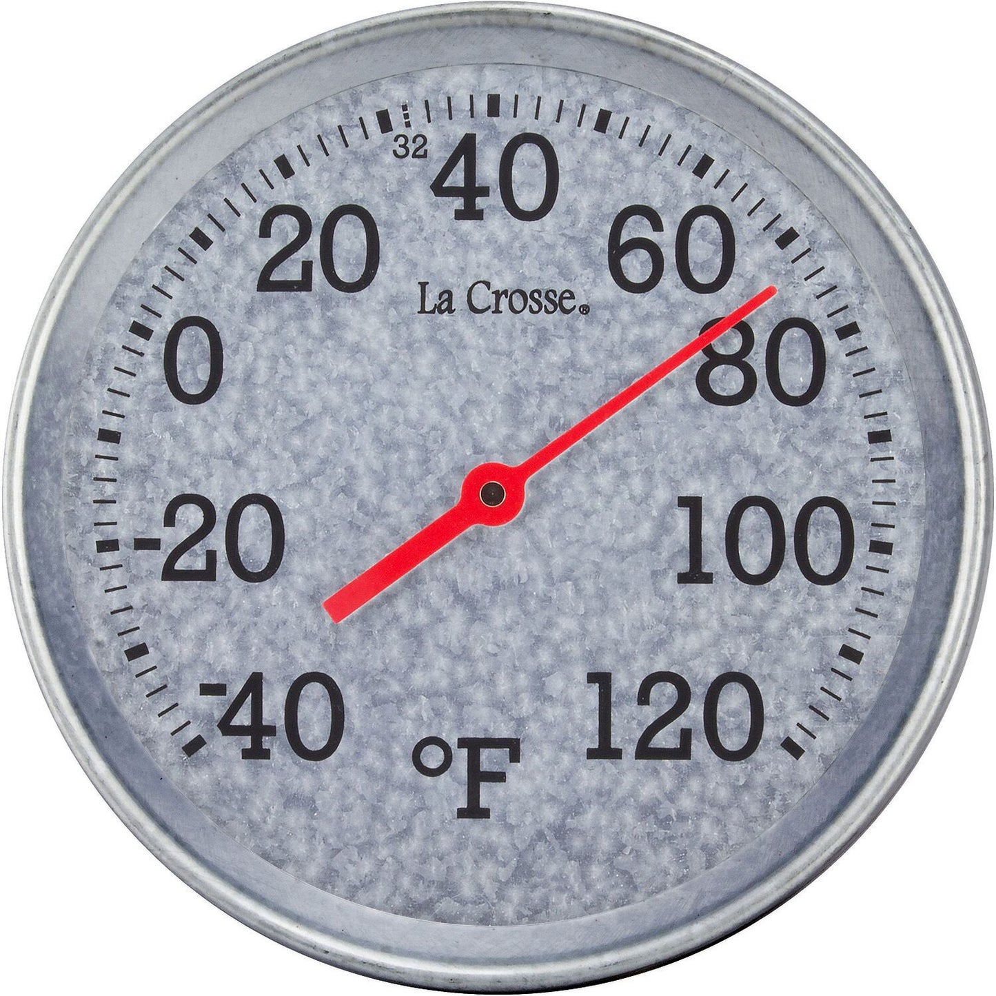 THERMOMETER GALVANIZED METAL 8IN