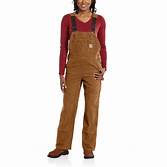 Carhartt Sandstone Unlined Bib Overall for Women