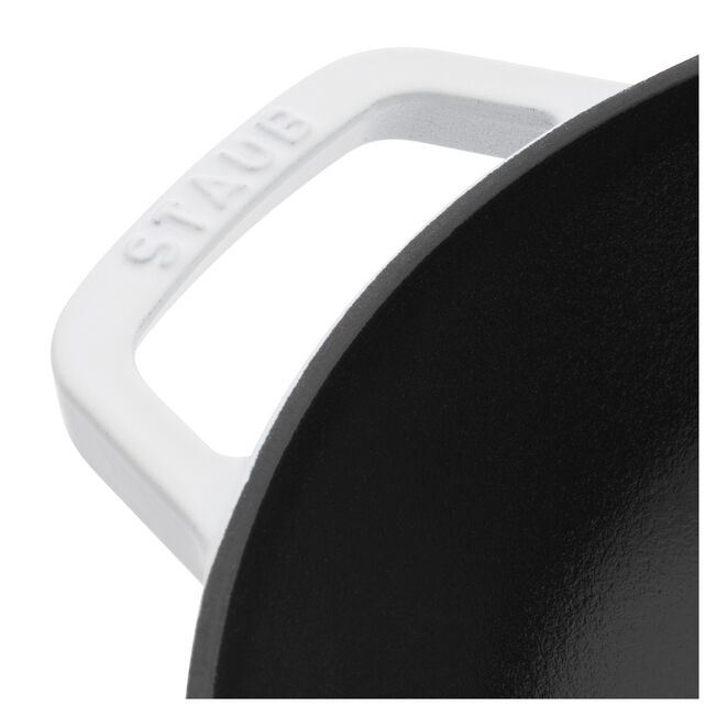 Staub Cast Iron 12-inch, Perfect Pan - Pure White