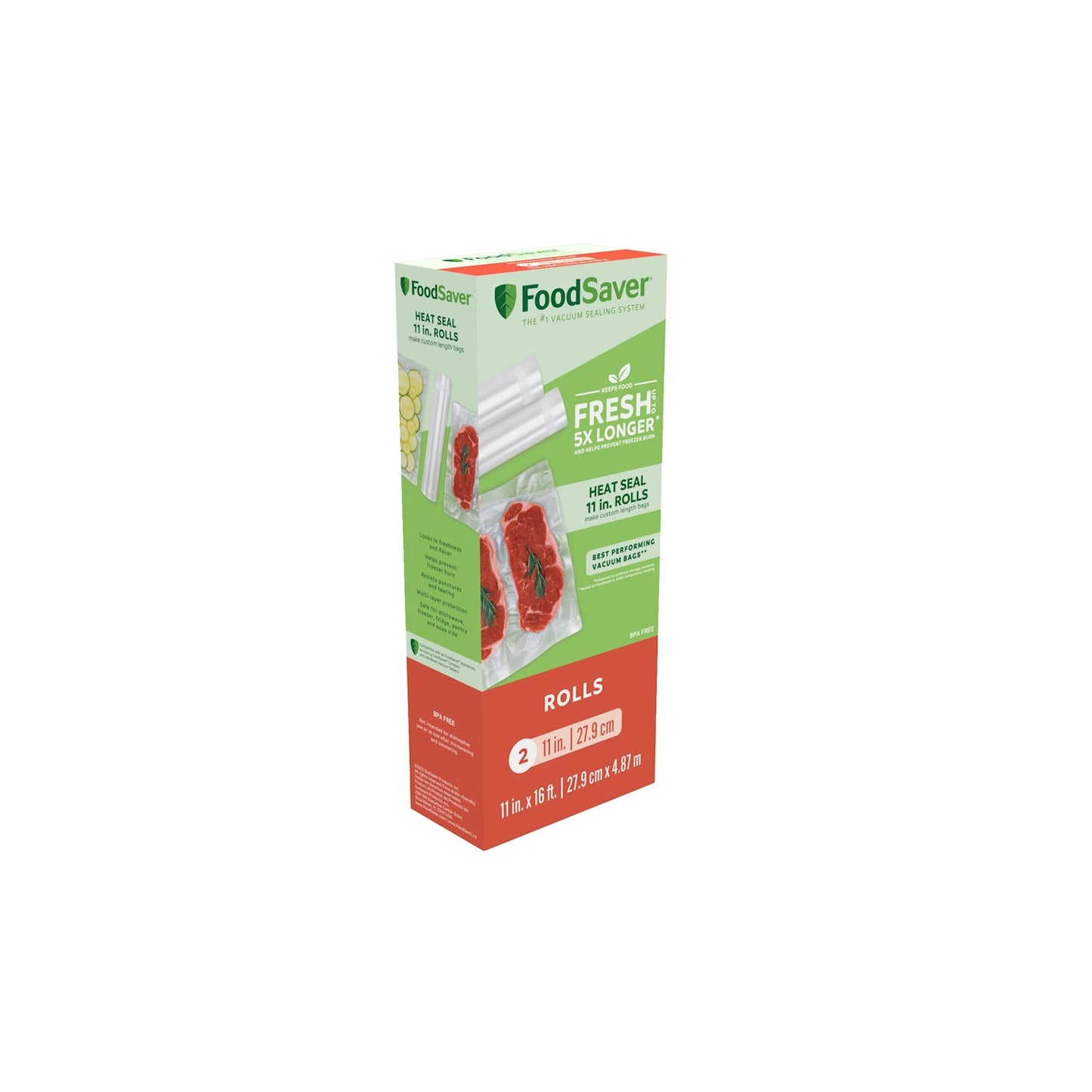 FOODSAVER ROLL BAG 2PK 11 INCH