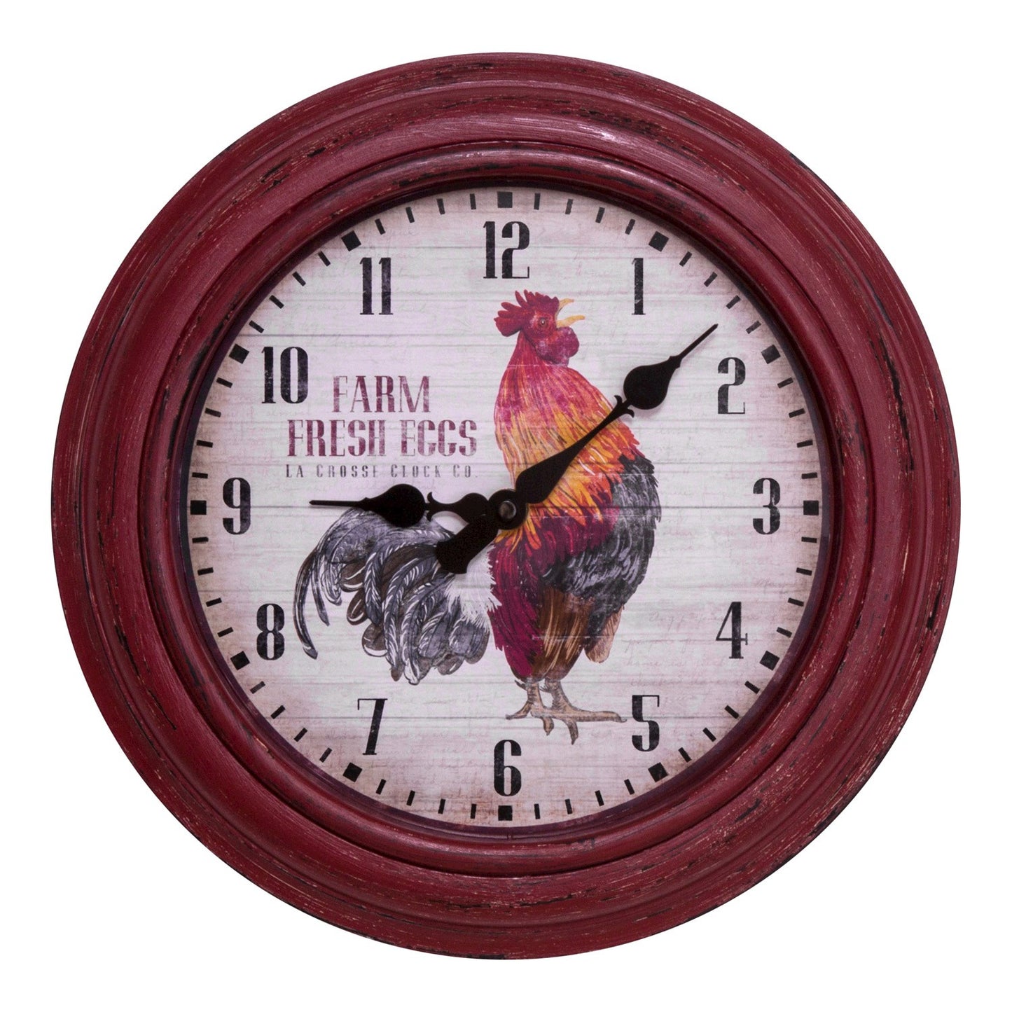 WALL CLOCK PLASTIC ROOSTER 12IN