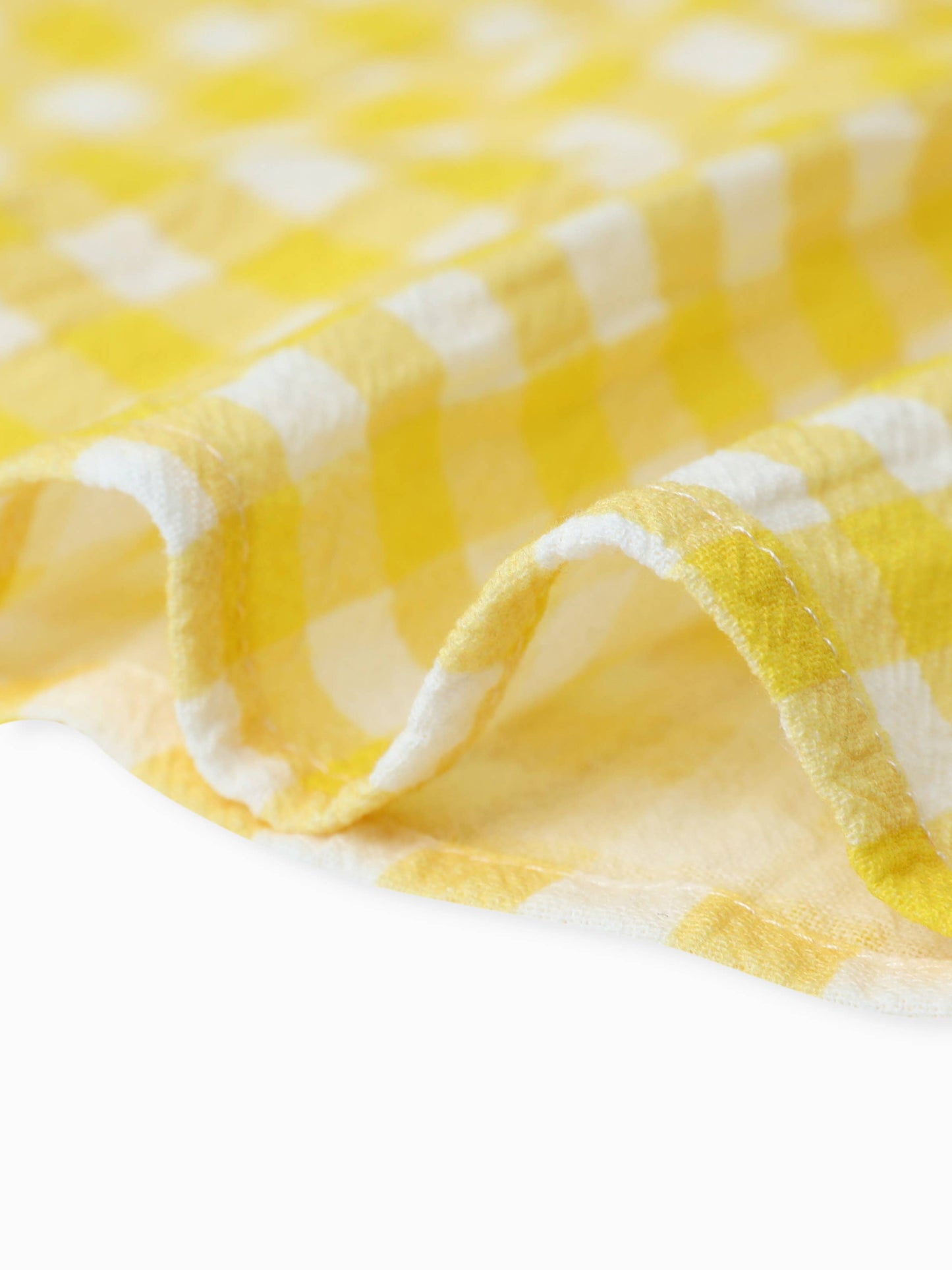 1pc Baby Girl Plaid&Lemon&Fruit Sweet Dress: Yellow / 9-12 Months