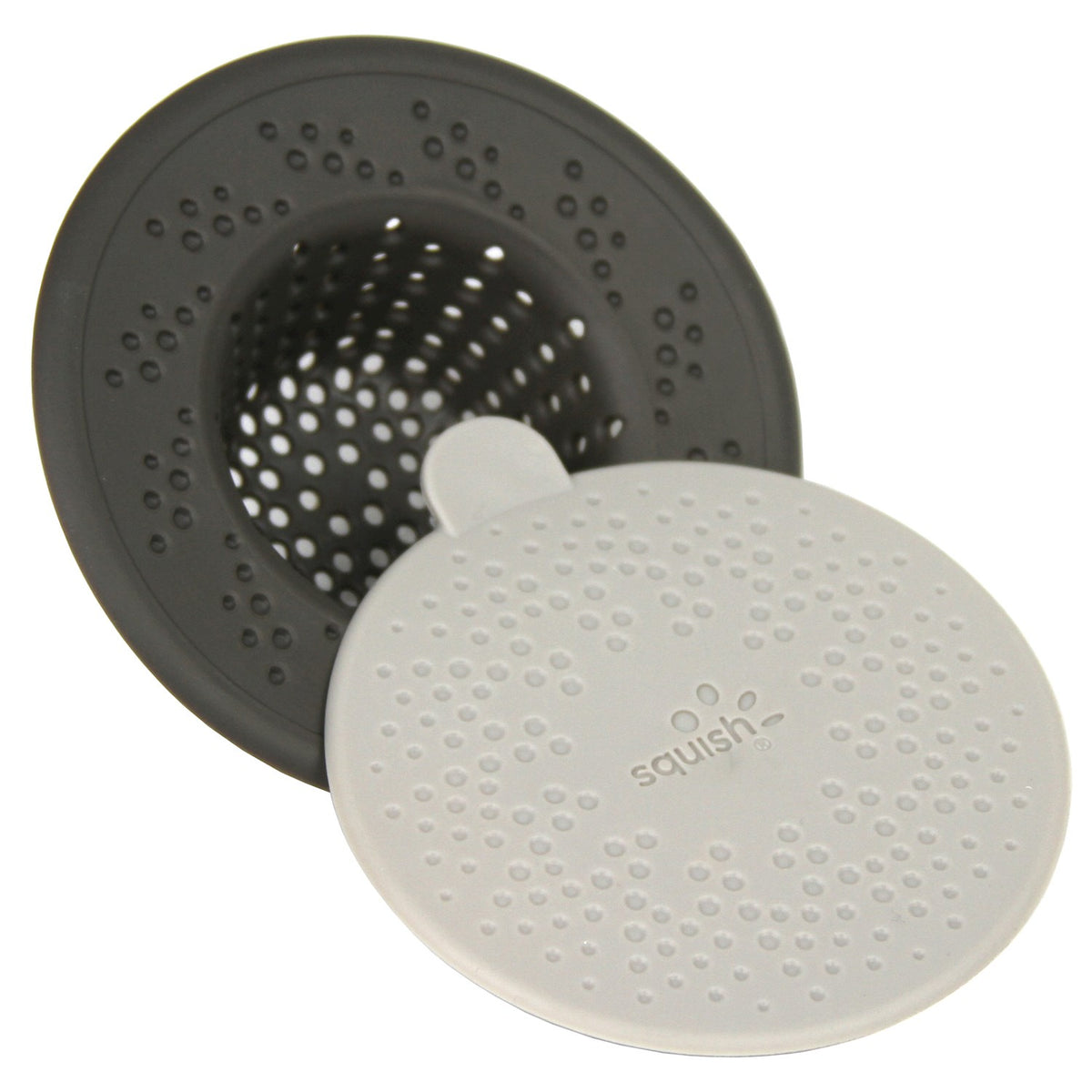 SINK STRAINER/STOPPER SQUISH GRA