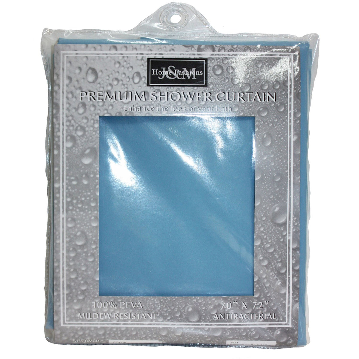 SHOWER CURTAIN 70X72 BLUE LINER