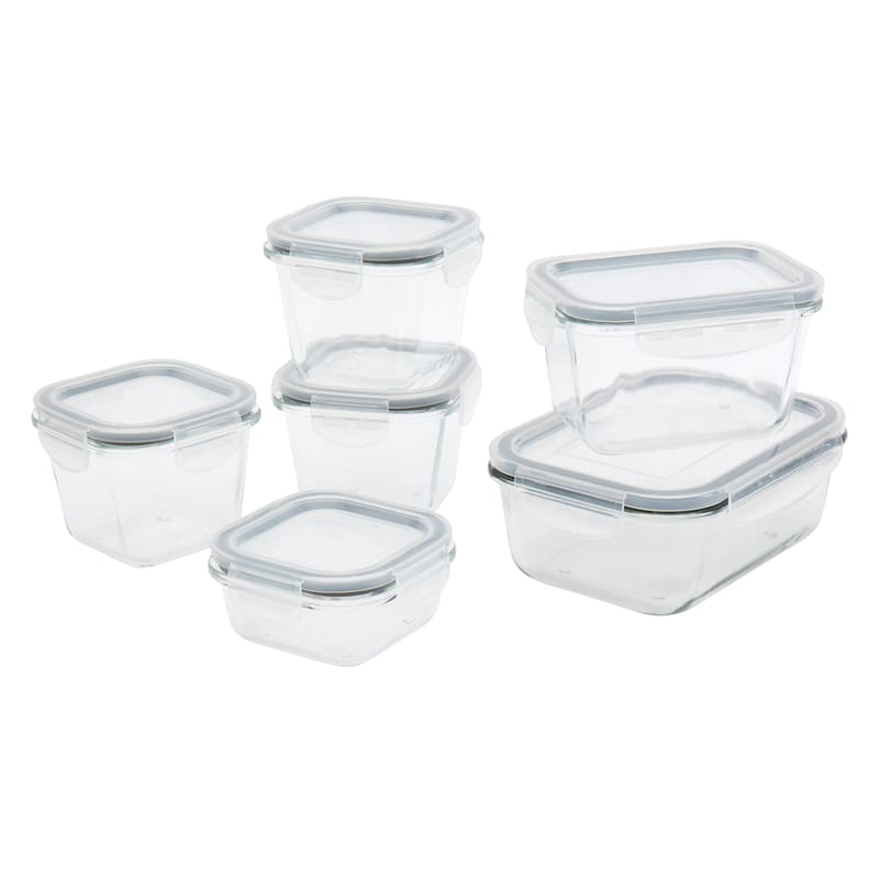 FOOD STORAGE SET GLASS 12 PC