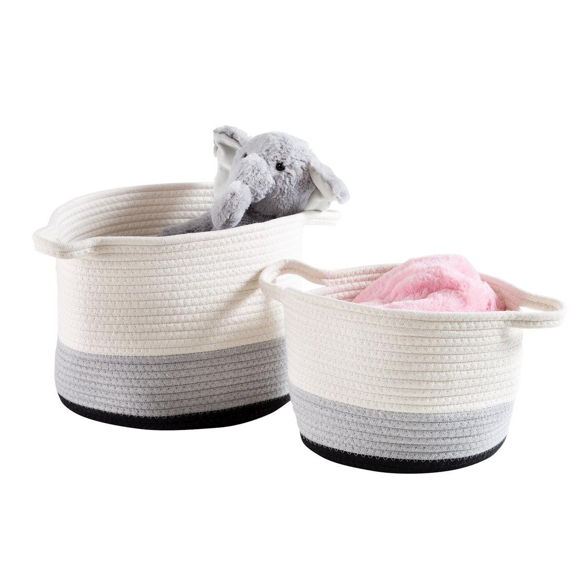 STORAGE BASKET COTTON ROPE SET