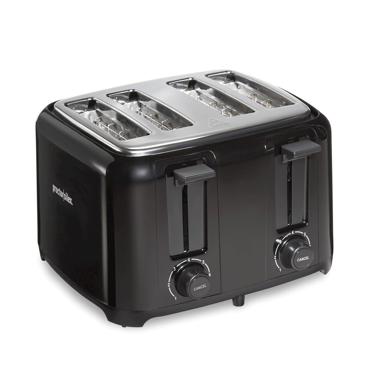 TOASTER 4 SLICE BLACK & CHROME