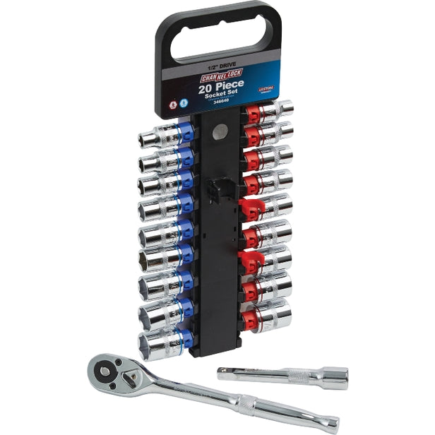 SOCKET SET 1/2IN 20PC