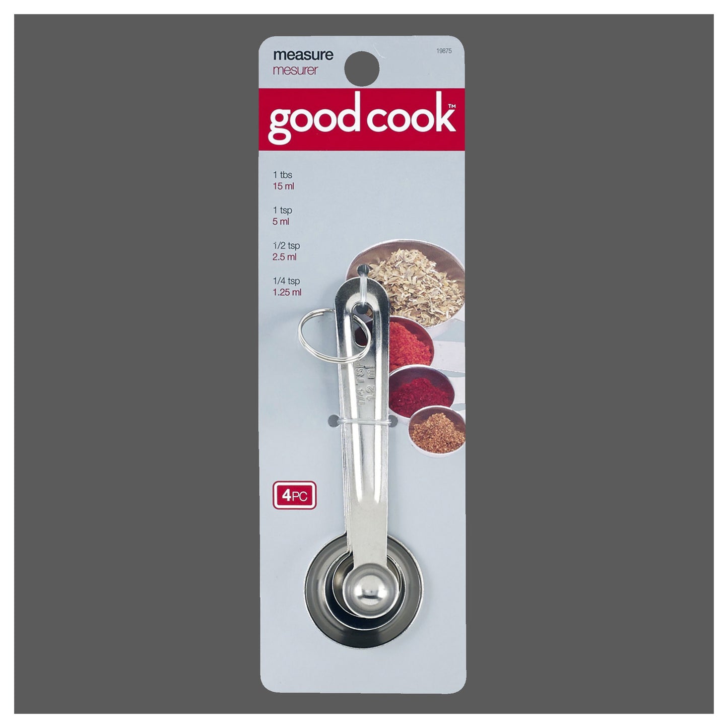 MEASURING SPOON SET 4PC S/S