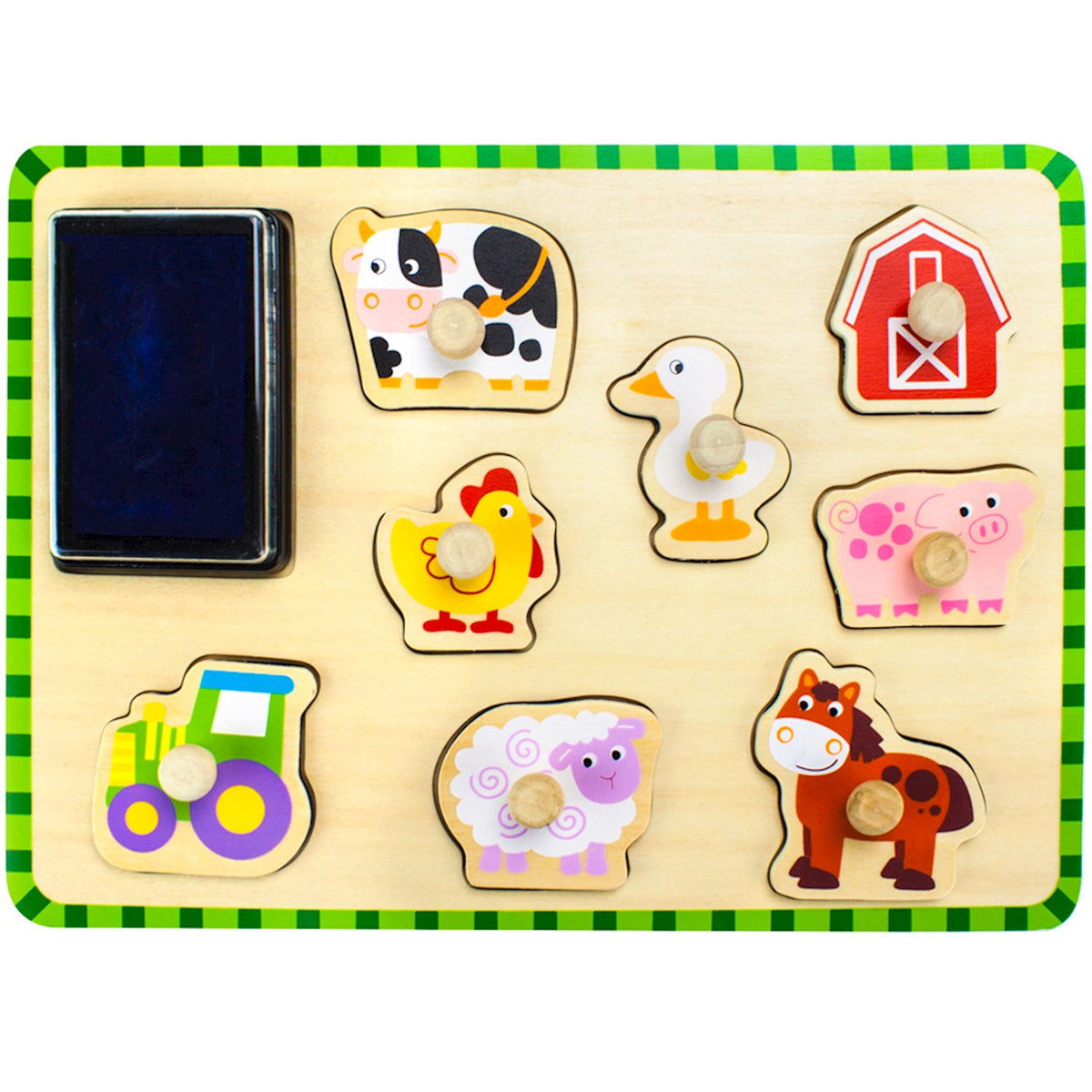 PUZZLE ANIMAL BARNYARD 8PC STAMP