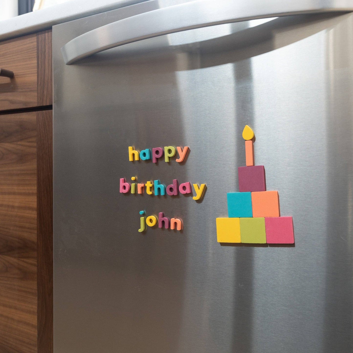 1" 140pc Lowercase Magnetic Letters in Rainbow Pop