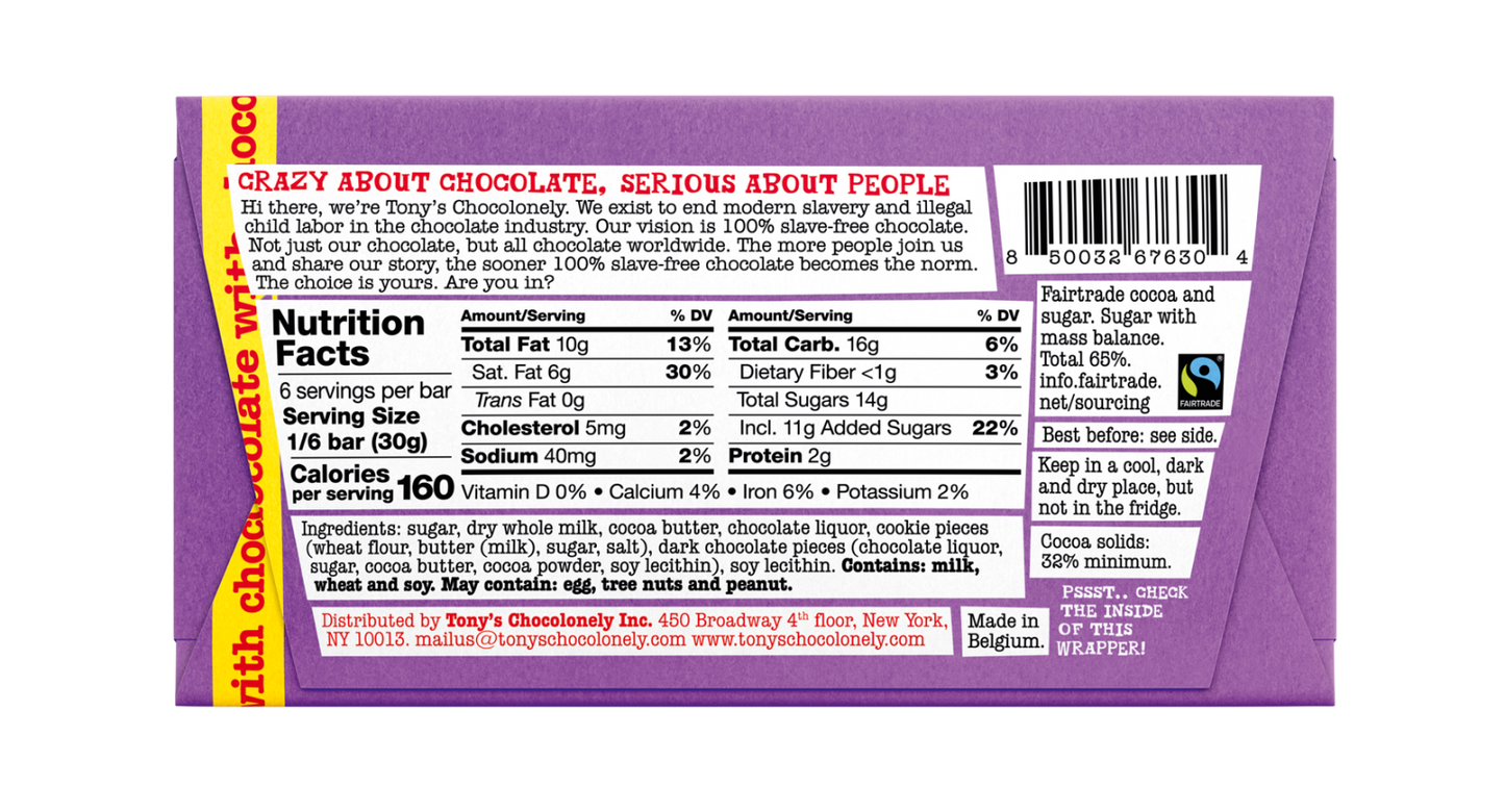 TONYS MILK CHOC. W/ CHOC. CHIP COOKIE