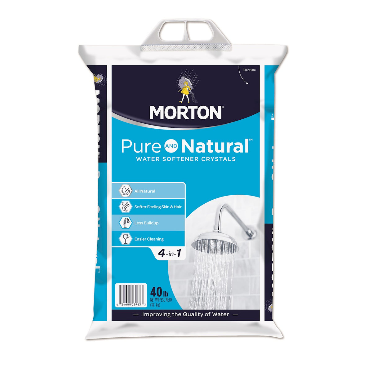 SALT 40LB WHITE MORTON CRYSTALS