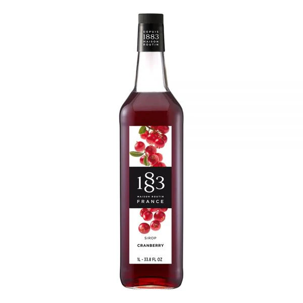 PLASTIC - 1883 Maison Routin France Syrup 1L - Cranberry