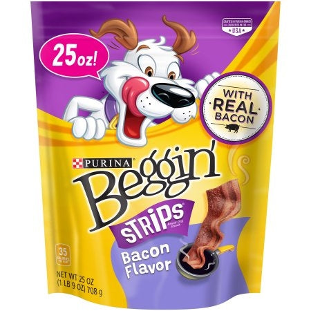 DOG TREAT BEGGIN STRIP BACON 25OZ