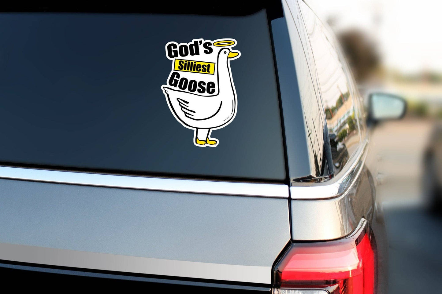 God's Silliest Goose Sticker: 2 inch