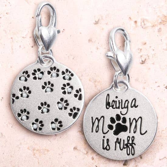 Paws Pattern “pet”- Silver 1-tone Medallion