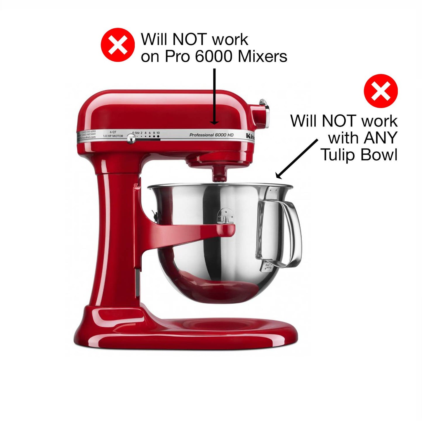Pouring Chute Attachment for 5QT Glass Mixing Bowl