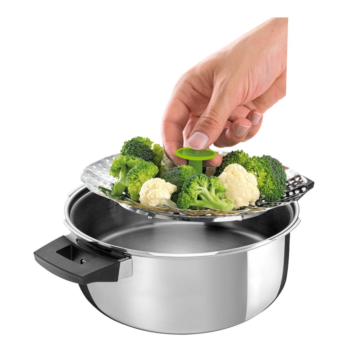 Stackable steamer 2-in-1, 14-22cm