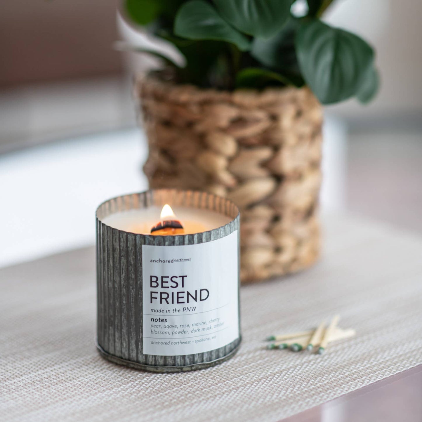 Girlfriend Wood Wick Rustic Farmhouse Soy Candle: 10oz