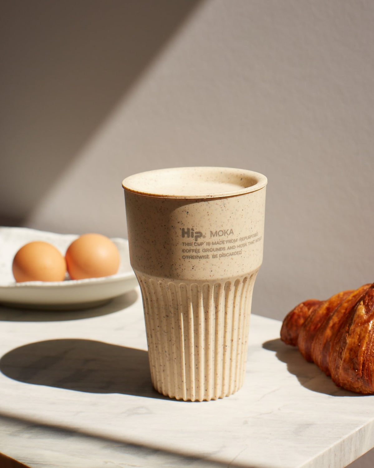 COFFEE CUP MOKA 16 OZ SAND/PEBBLE