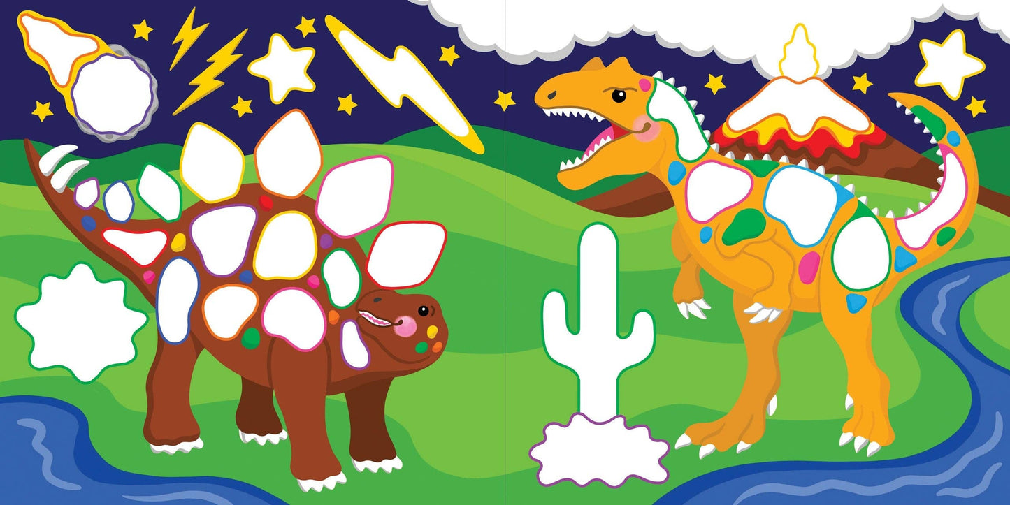 Color-By-Dots Sticker Book - Dinosaurs