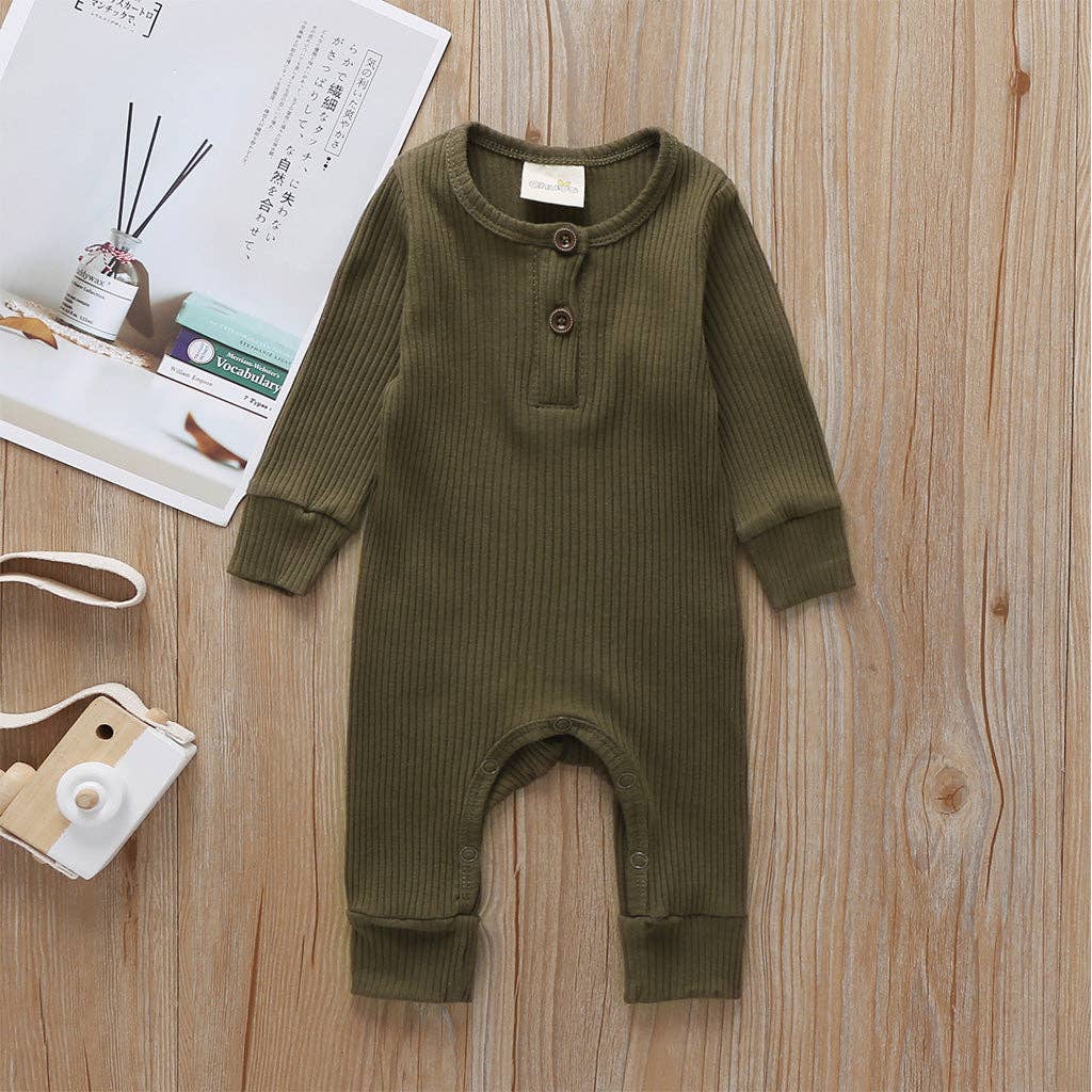 Baby Boy / Girl Cotton Knitted Style Cardigan Jumpsuit: Pink / 12-18M