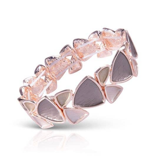 TRIANGLES TAUPE ROSEGOLD BRACLET