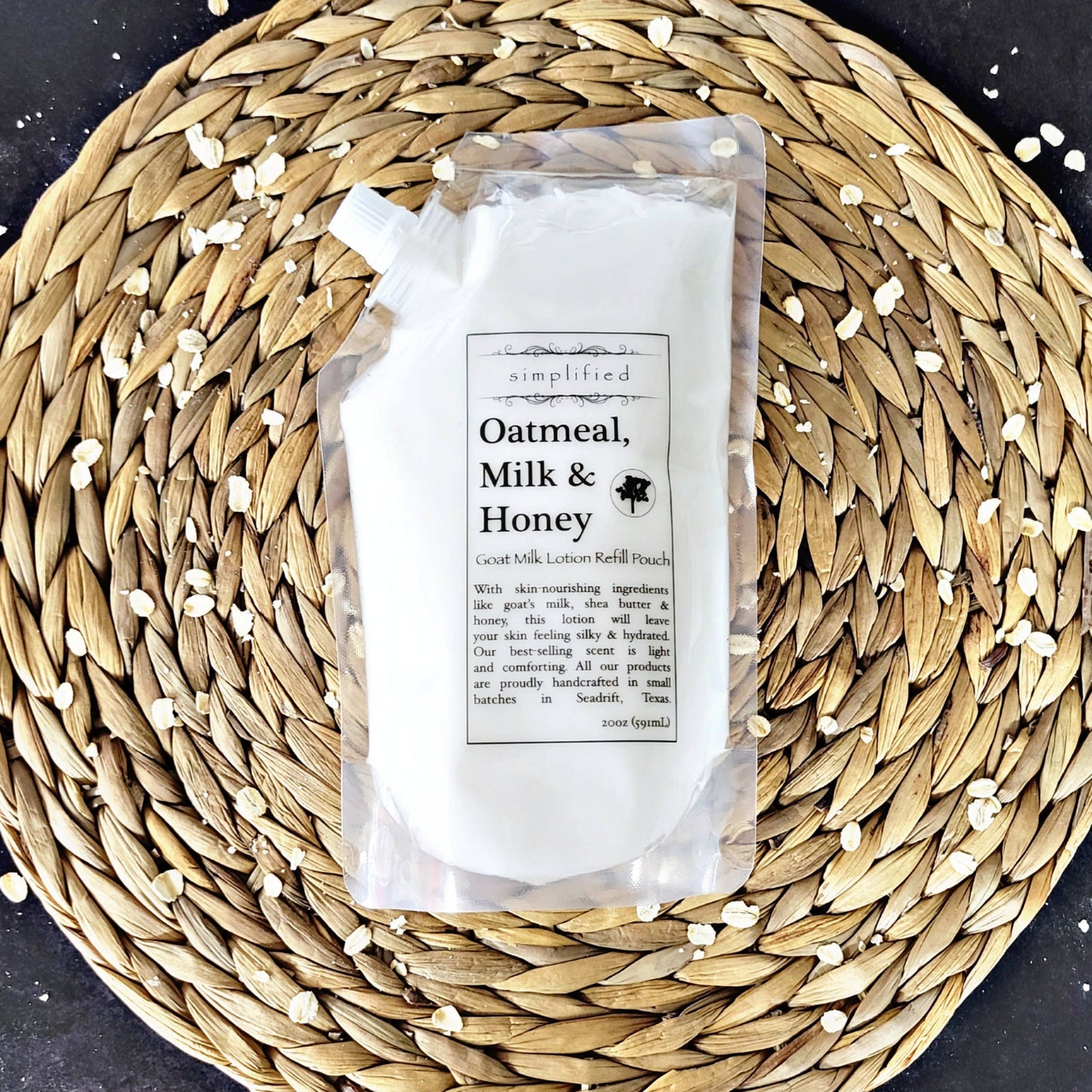 20oz Goat Milk Lotion Refill Bag: Bamboo Lotus