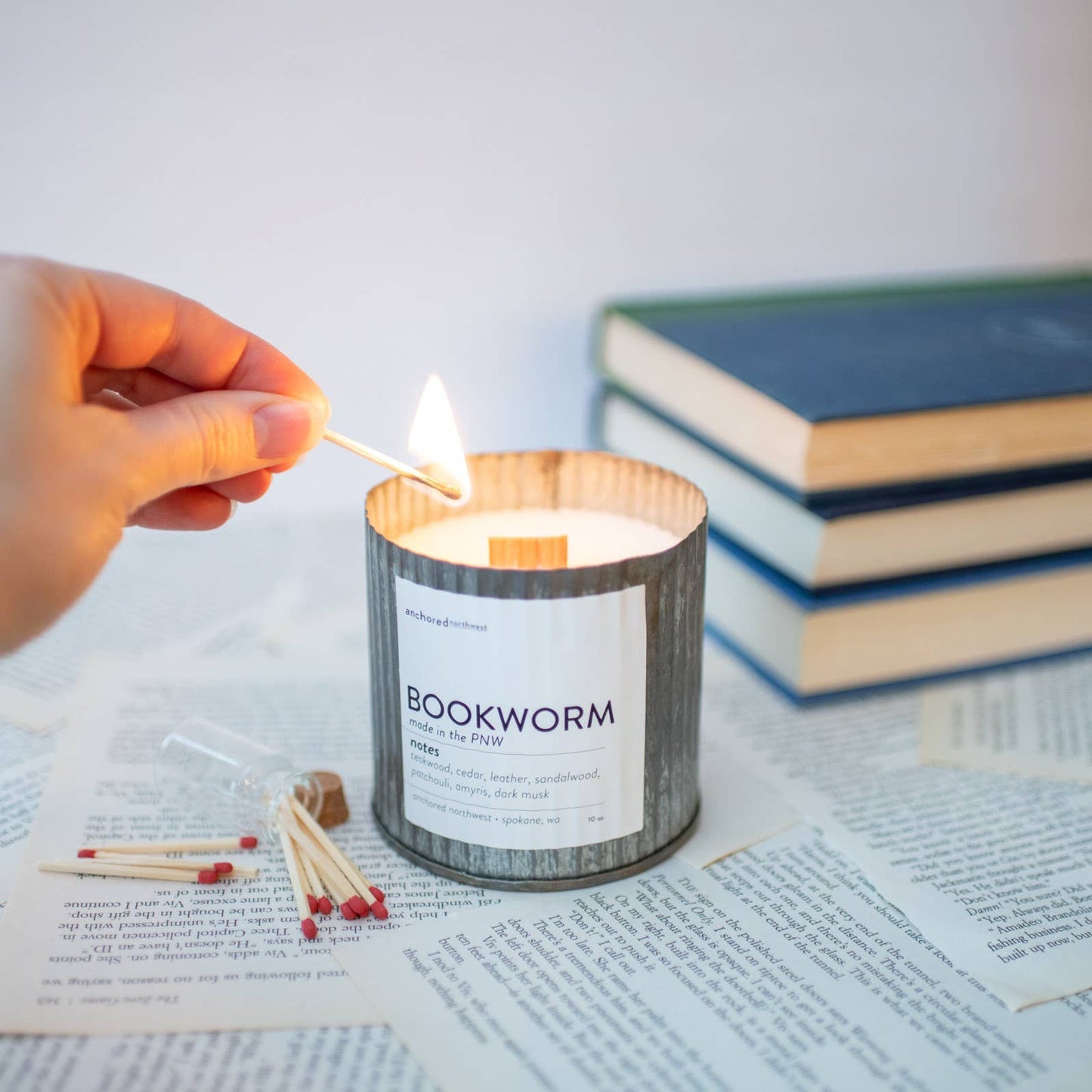 Girlfriend Wood Wick Rustic Farmhouse Soy Candle: 10oz