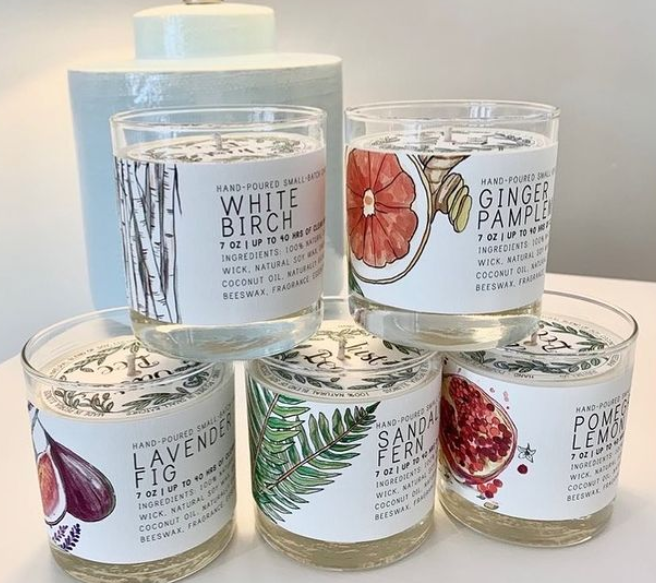Ginger Pamplemousse - Just Bee Candles: 7 oz (up to 40 hrs of clean burning)