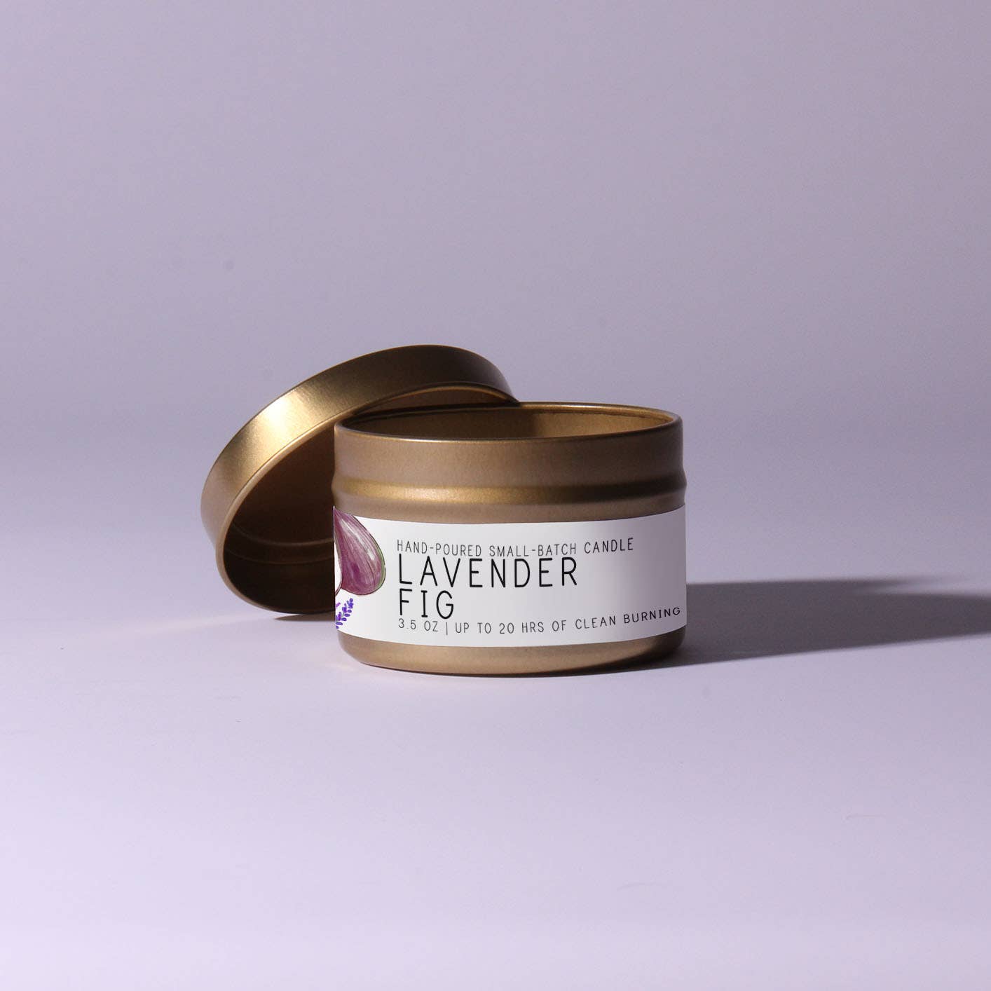Lavender Fig - Just Bee Candles: 7 oz (up to 40 hrs of clean burning)