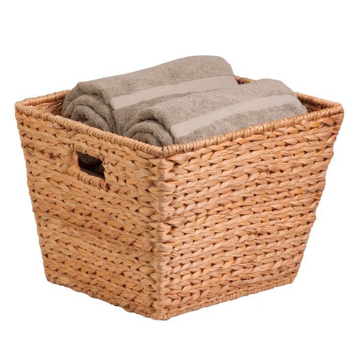 Natural Water Hyacinth Tall Basket