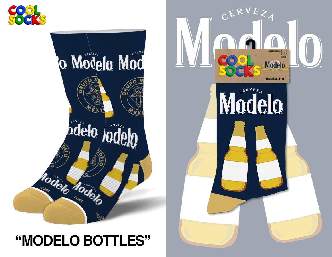 Modelo Bottles - Mens Crew Folded