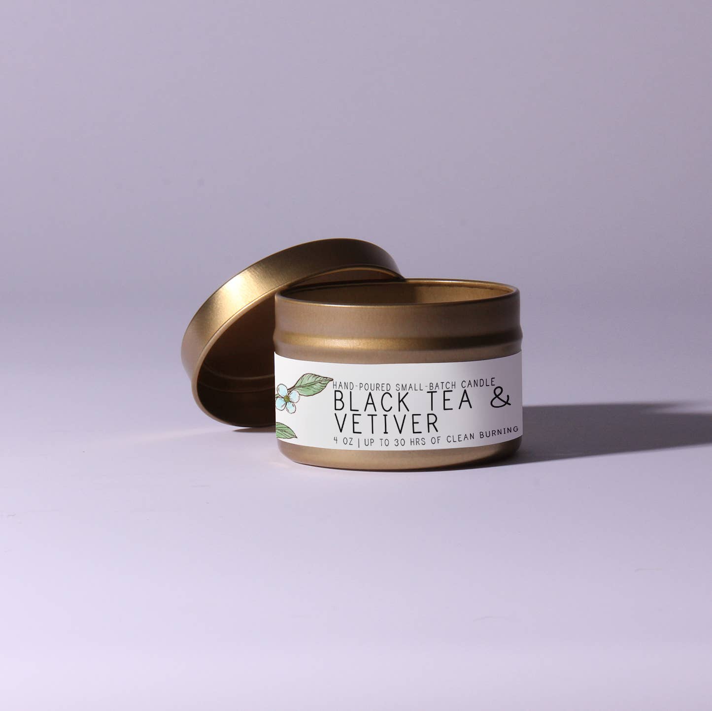 Black Tea Vetiver - Just Bee Candles: 7 oz (up to 40 hrs of clean burning)