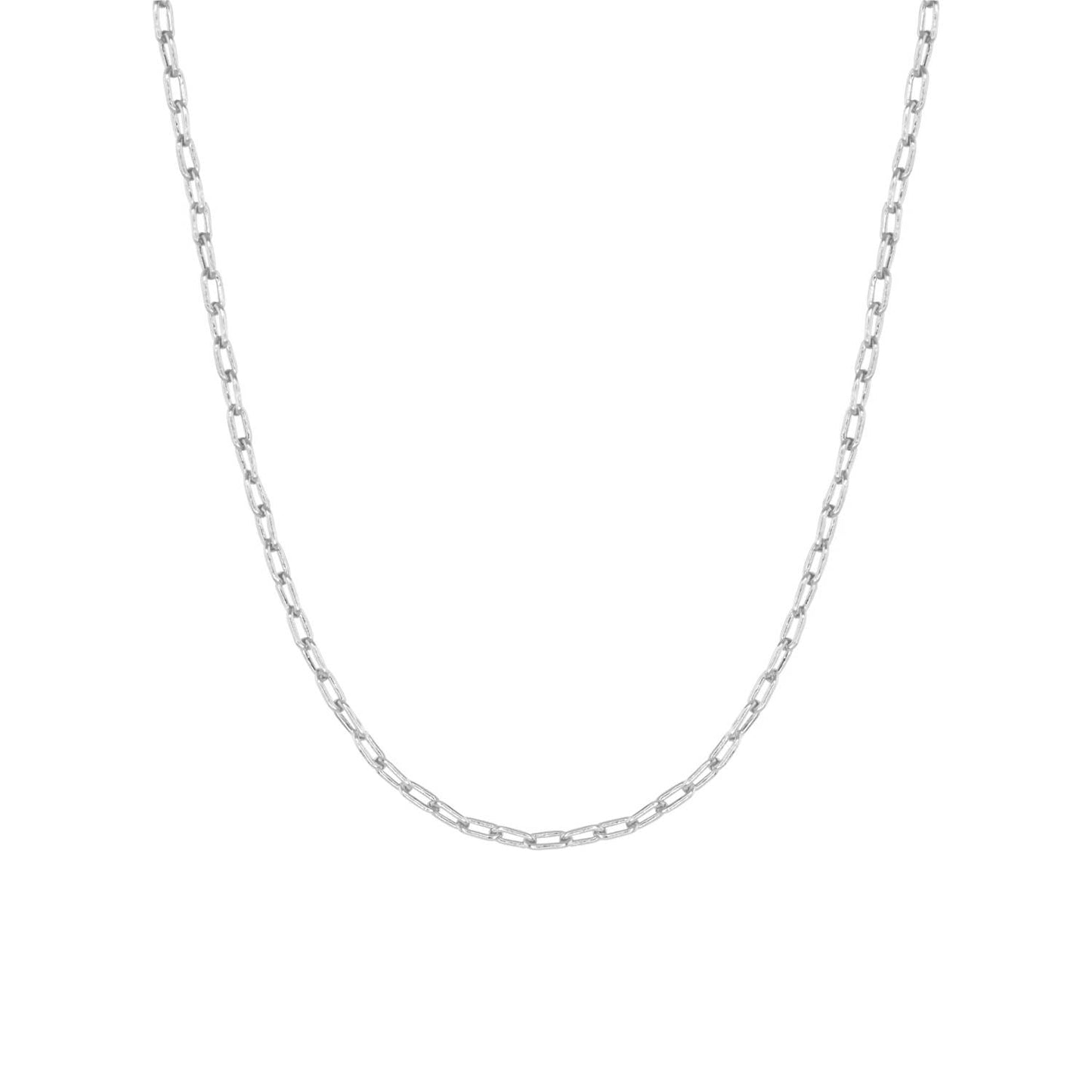 Add A Charm Paperclip Chain Necklace - Silver - AMANDA BLU